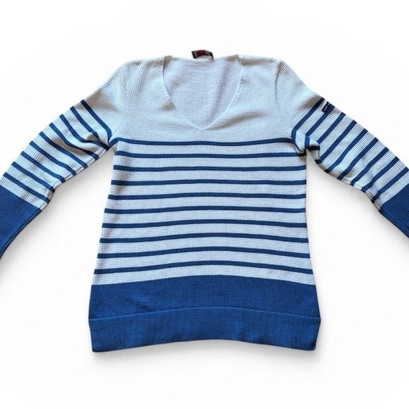 Saint James, Classic Knit Top, Blue & White, 100% cotton, size 6 - Picture 3 of 13